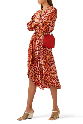 Cheetah Print Silk Maxi Dress